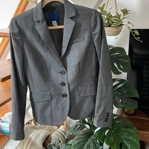 Classic J. Crew stretch wool 3 button suit jacket in charcoal